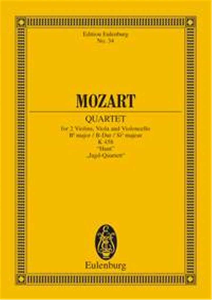 String Quartet B flat major KV 458